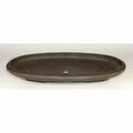 Parche 19.5 x 11.25 x 2 in. OD 18.25 x 9.75 x 1.5 in. ID Oval Mica Forest Pot, Brown PA2803701